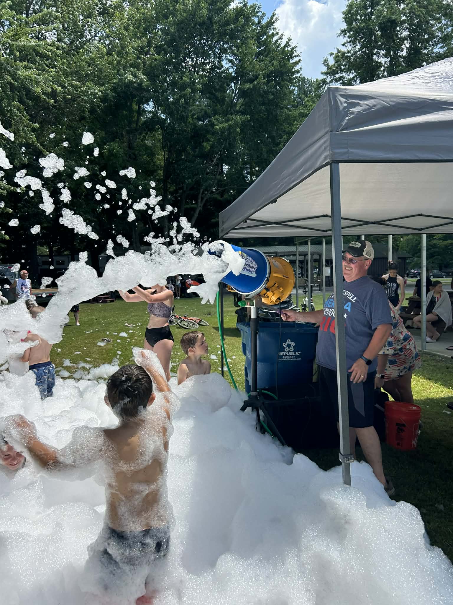 Guests enjoying Lil John’s Campground